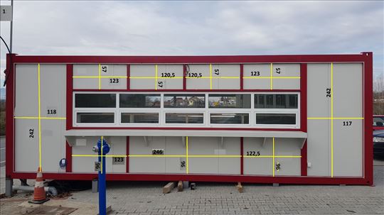 Kiosk nov 8 m x 3  m